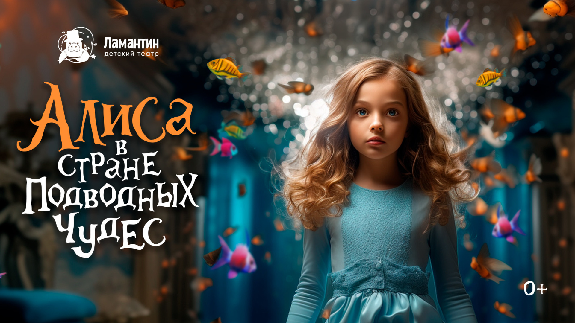 Афиша спектакля «Алиса в стране подводных чудес»